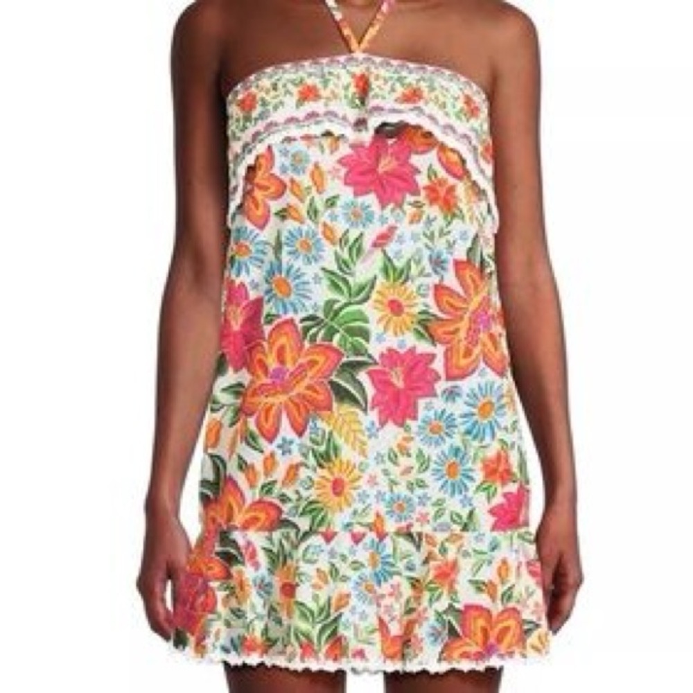 Floral Strapless Farm Rio Dress